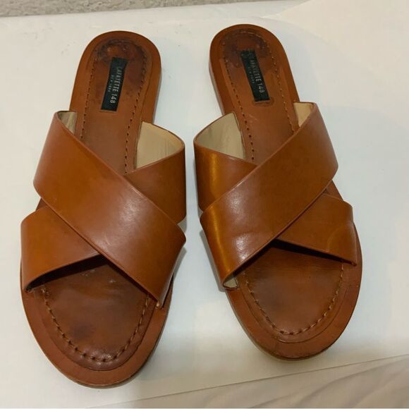 Lafayette 148 New York Women  leather sandal size 8M - Picture 1 of 10